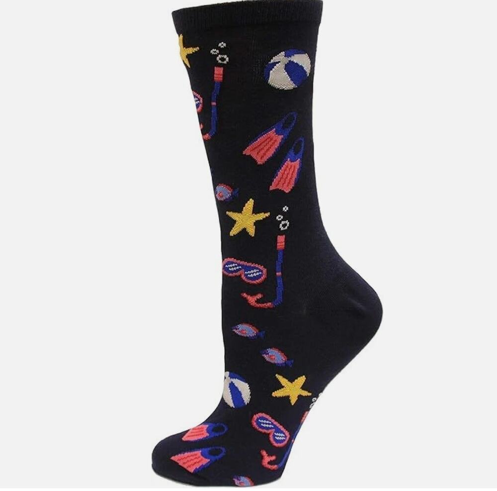 Hotsox Snorkel Socks, Navy, 1 Pair, Women Shoe 4-10